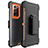 Silicone Matte Finish and Plastic Back Cover Case N04 for Samsung Galaxy Note 20 Ultra 5G Orange