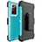 Silicone Matte Finish and Plastic Back Cover Case N04 for Samsung Galaxy Note 20 Ultra 5G Sky Blue