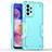 Silicone Matte Finish and Plastic Back Cover Case QW1 for Samsung Galaxy A23 5G Mint Blue