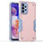 Silicone Matte Finish and Plastic Back Cover Case QW1 for Samsung Galaxy A23 5G Rose Gold