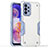 Silicone Matte Finish and Plastic Back Cover Case QW1 for Samsung Galaxy A23 5G White