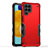 Silicone Matte Finish and Plastic Back Cover Case QW1 for Samsung Galaxy M53 5G Red