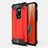 Silicone Matte Finish and Plastic Back Cover Case R01 for Huawei Mate 20 Red