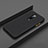 Silicone Matte Finish and Plastic Back Cover Case R01 for OnePlus 7T Pro Black