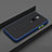 Silicone Matte Finish and Plastic Back Cover Case R01 for OnePlus 7T Pro Blue