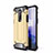 Silicone Matte Finish and Plastic Back Cover Case R01 for OnePlus 8 Gold