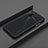 Silicone Matte Finish and Plastic Back Cover Case R01 for Oppo A52 Black