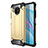 Silicone Matte Finish and Plastic Back Cover Case R01 for Xiaomi Mi 10T Lite 5G Gold