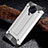 Silicone Matte Finish and Plastic Back Cover Case R01 for Xiaomi Poco F2 Pro Silver