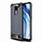 Silicone Matte Finish and Plastic Back Cover Case R01 for Xiaomi Redmi 10X 4G Blue