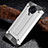 Silicone Matte Finish and Plastic Back Cover Case R01 for Xiaomi Redmi K30 Pro Zoom Silver