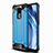 Silicone Matte Finish and Plastic Back Cover Case R01 for Xiaomi Redmi Note 9 Sky Blue