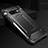 Silicone Matte Finish and Plastic Back Cover Case R02 for Samsung Galaxy S10 Plus Black