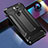 Silicone Matte Finish and Plastic Back Cover Case R04 for Xiaomi Redmi Note 8 Pro Black