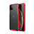 Silicone Matte Finish and Plastic Back Cover Case T01 for Apple iPhone 11 Pro Red