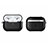 Silicone Matte Finish and Plastic Back Cover Case U01 for Apple AirPods Pro Black