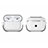 Silicone Matte Finish and Plastic Back Cover Case U01 for Apple AirPods Pro White