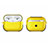 Silicone Matte Finish and Plastic Back Cover Case U01 for Apple AirPods Pro Yellow