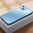 Silicone Matte Finish and Plastic Back Cover Case U01 for Apple iPhone 14 Blue