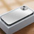 Silicone Matte Finish and Plastic Back Cover Case U01 for Apple iPhone 14 Silver