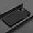 Silicone Matte Finish and Plastic Back Cover Case U01 for Huawei Nova 7i Black