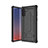 Silicone Matte Finish and Plastic Back Cover Case U01 for Samsung Galaxy Note 10 5G Black