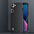 Silicone Matte Finish and Plastic Back Cover Case U01 for Samsung Galaxy S21 FE 5G Black