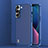 Silicone Matte Finish and Plastic Back Cover Case U01 for Samsung Galaxy S21 FE 5G Blue