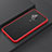 Silicone Matte Finish and Plastic Back Cover Case U01 for Vivo X50 Lite Red