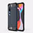 Silicone Matte Finish and Plastic Back Cover Case U01 for Xiaomi Mi 10 Blue