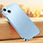 Silicone Matte Finish and Plastic Back Cover Case U02 for Apple iPhone 14 Blue