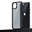 Silicone Matte Finish and Plastic Back Cover Case U04 for Apple iPhone 14 Black