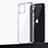 Silicone Matte Finish and Plastic Back Cover Case U04 for Apple iPhone 14 Clear