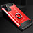 Silicone Matte Finish and Plastic Back Cover Case with Finger Ring Stand N01 for Samsung Galaxy Note 20 5G