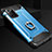 Silicone Matte Finish and Plastic Back Cover Case with Finger Ring Stand N01 for Samsung Galaxy Note 20 Ultra 5G Sky Blue