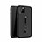 Silicone Matte Finish and Plastic Back Cover Case with Finger Ring Stand S01 for Apple iPhone 11 Pro Max Black