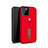 Silicone Matte Finish and Plastic Back Cover Case with Finger Ring Stand S01 for Apple iPhone 11 Pro Max Red