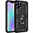 Silicone Matte Finish and Plastic Back Cover Case with Magnetic Finger Ring Stand for Apple iPhone 11 Pro Max