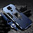 Silicone Matte Finish and Plastic Back Cover Case with Magnetic Finger Ring Stand for Huawei Nova 5i Pro