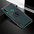 Silicone Matte Finish and Plastic Back Cover Case with Magnetic Finger Ring Stand for Huawei P Smart Z Cyan