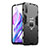 Silicone Matte Finish and Plastic Back Cover Case with Magnetic Finger Ring Stand for Huawei Y9s