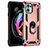 Silicone Matte Finish and Plastic Back Cover Case with Magnetic Finger Ring Stand for Motorola Moto Edge 20 Lite 5G