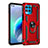Silicone Matte Finish and Plastic Back Cover Case with Magnetic Finger Ring Stand for Motorola Moto Edge S 5G