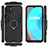 Silicone Matte Finish and Plastic Back Cover Case with Magnetic Finger Ring Stand for Realme C11