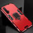 Silicone Matte Finish and Plastic Back Cover Case with Magnetic Finger Ring Stand for Realme X3