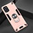 Silicone Matte Finish and Plastic Back Cover Case with Magnetic Finger Ring Stand for Samsung Galaxy A31