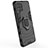 Silicone Matte Finish and Plastic Back Cover Case with Magnetic Finger Ring Stand for Samsung Galaxy A42 5G