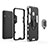 Silicone Matte Finish and Plastic Back Cover Case with Magnetic Finger Ring Stand for Samsung Galaxy M20