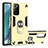 Silicone Matte Finish and Plastic Back Cover Case with Magnetic Finger Ring Stand for Samsung Galaxy Note 20 5G