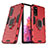 Silicone Matte Finish and Plastic Back Cover Case with Magnetic Finger Ring Stand for Samsung Galaxy S20 FE 2022 5G